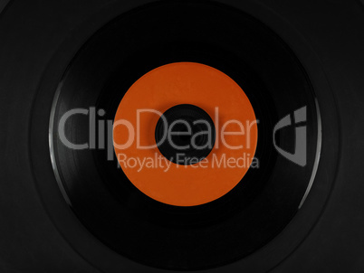 Vinyl on a phonograph rubber platter mat