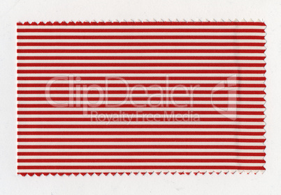 Red Striped fabric sample