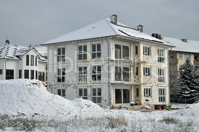 Neubau im Winter