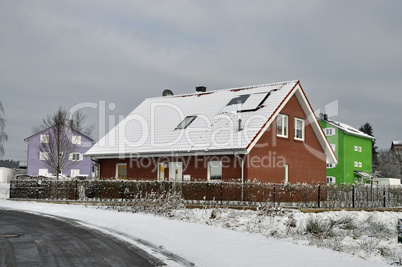 Neubau im Winter