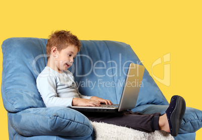 boy with laptop