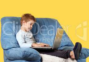 boy with laptop