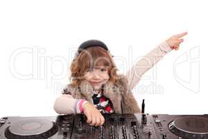 beauty little girl dj