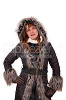 girl in a winter jacket