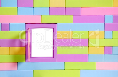 toy brick wall with window
