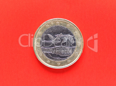 One Euro coin money