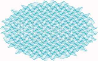 Abstract pattern in the form of blue curls