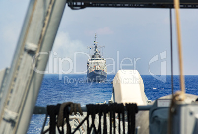 warships drives in mediterran sea