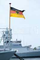 german Bundesdienstflagge on a warship