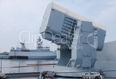 rolling airframe missile system on German navy corvette