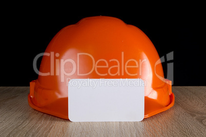 Industrial orange helmet