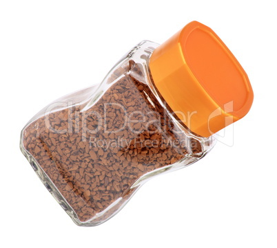 jar of instant coffee isolated