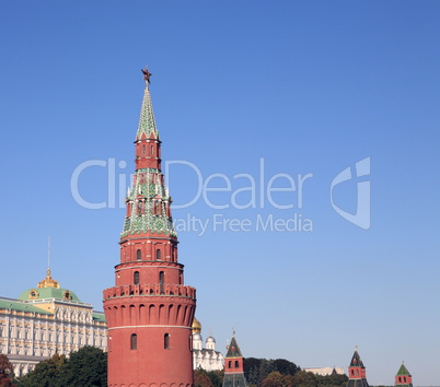 Kremlin tower on sky background