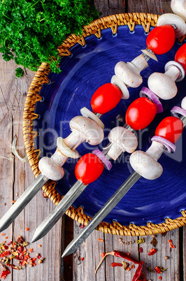 Vegetables on skewers