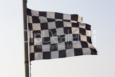 Checkered Flag and blue sky photo