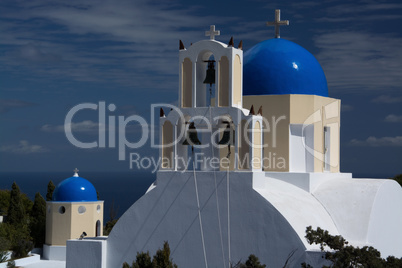 Kirche in Fira, Santorin, Griechenland