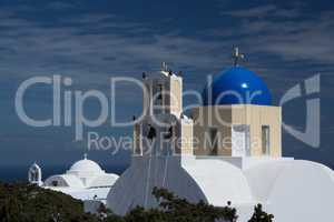 Kirche in Fira, Santorin, Griechenland