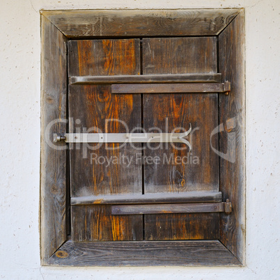 old wooden window shutters