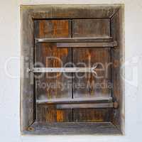 old wooden window shutters