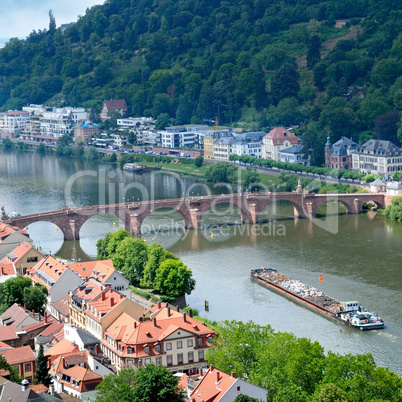 panorama of the city and the bridge