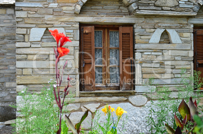 Stone house window
