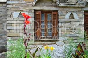 Stone house window