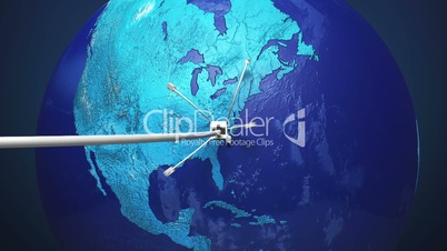 Connecting lan cable, Growing Global Network with communication, world map,earth.