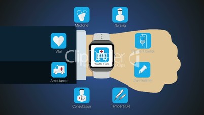 Health care application function for smart watch,mobile watch(included alpha)