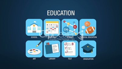 Education icon set animation(included Alpha)