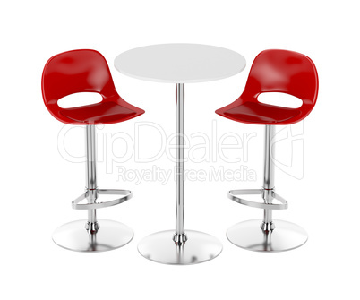 Bar table and stools