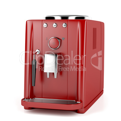 Red coffee machine