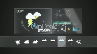 Stormy, Weather icon set animation(included alpha)