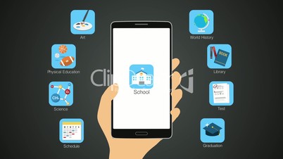 Education application function for smart phone,mobile,Learning school.