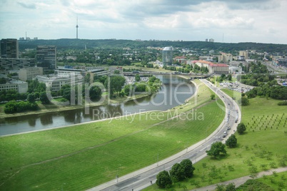 Vilnius panorama from skyscraper