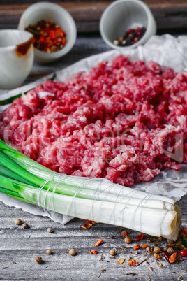 Raw minced beef