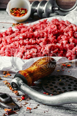 Raw minced beef