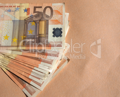 Fifty Euro notes