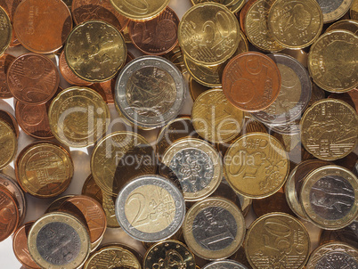 Euro coins background