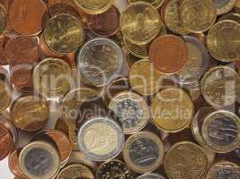 Euro coins background