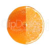 Orange fruit full and sliced