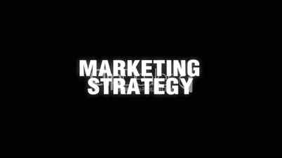 Branding, Solution,Customers, Campaign, Success, Text animation 'Marketing Strategy'