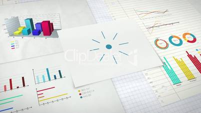 Pie chart indicated 30 percent, and various graphic diagram. version 2