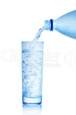 mineral water in glass