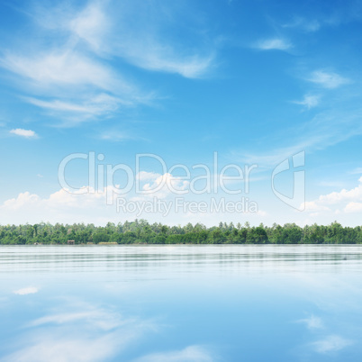 Big lake and beautiful sky