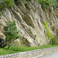 Safety net of rockfall in the mountains