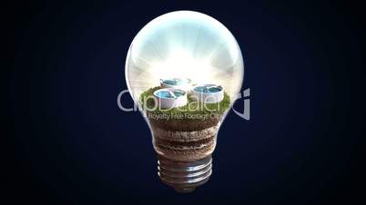 Hydraulic energy makes the electric bulb