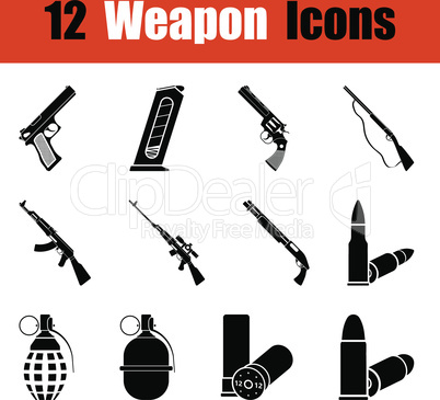 Set of weapon icons