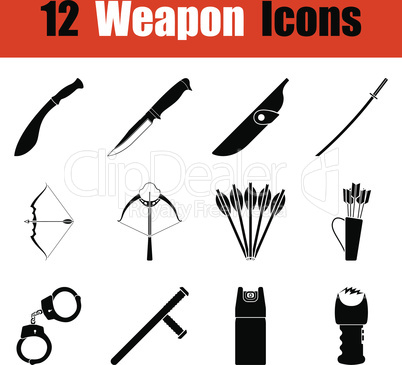 Set of weapon icons