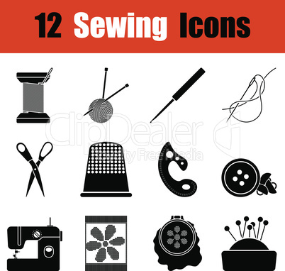 Set of sewing  icons