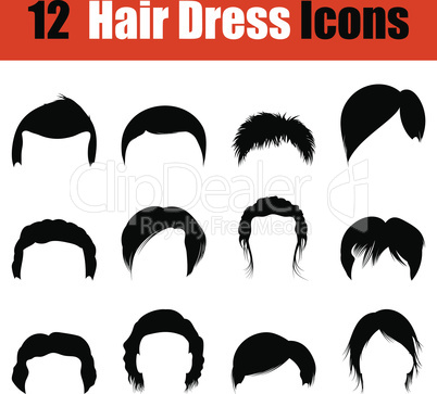 Set of man's hairstyles icons